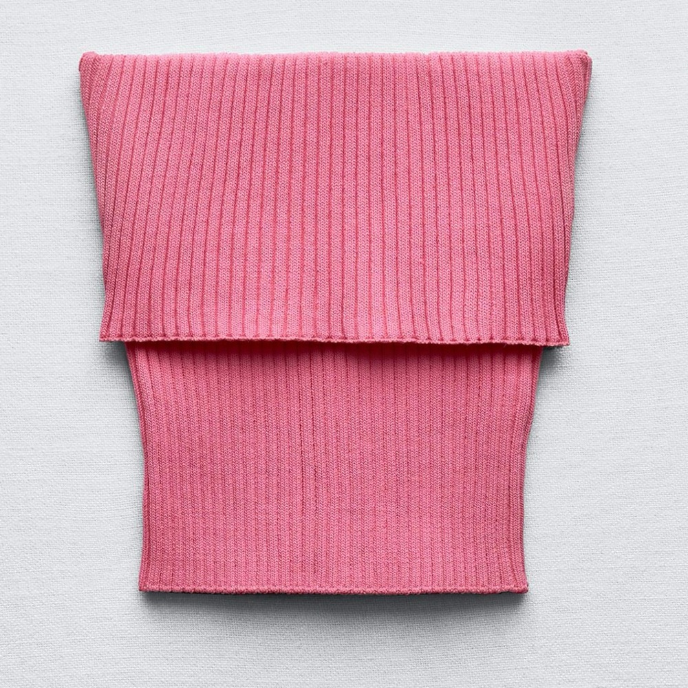 Zara NWT  Ribbed Knit Top